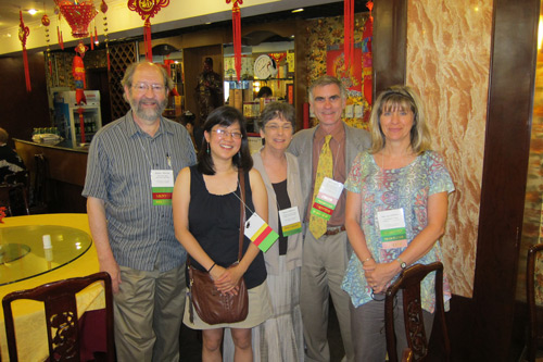 NERWHA members Roland Higgins, Angela Lee, Patience Berkman, James Diskant, and Mary Jane Maxwell at the WHA in Beijing July, 2011